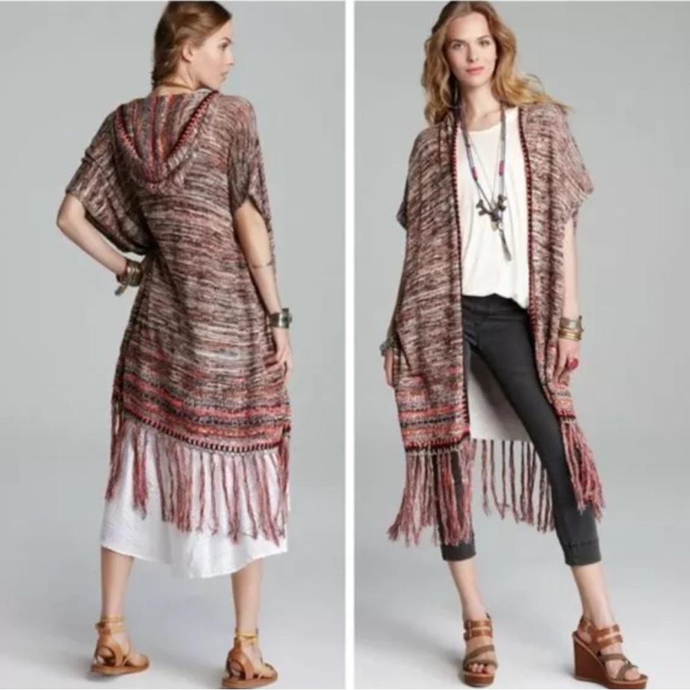 Free People Jungle Heat Cardigan Ivory Tiger Marl